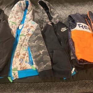 Boys Jackets Bundle Size 5/6 – Nike, Reebok, Character Hoodie – 4 Pieces